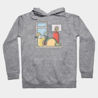 Taco mexican food cartoon Hoodie